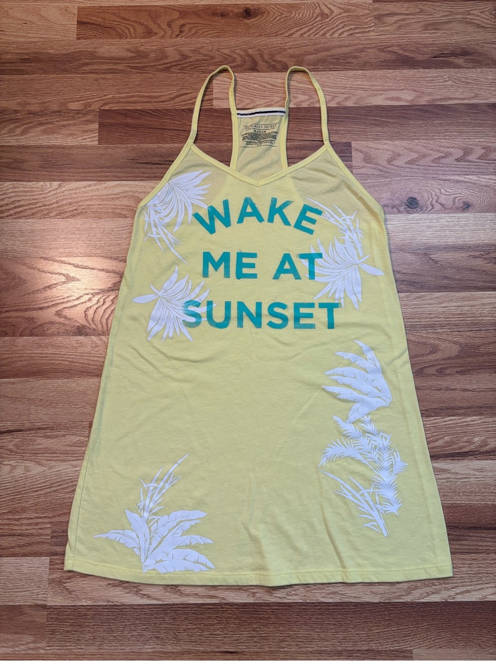 Victorias Secret Summer Camisole Sleep Dress Nightgown Yellow Womens Size S